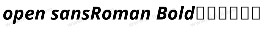 open sansRoman Bold免费字体下载字体转换